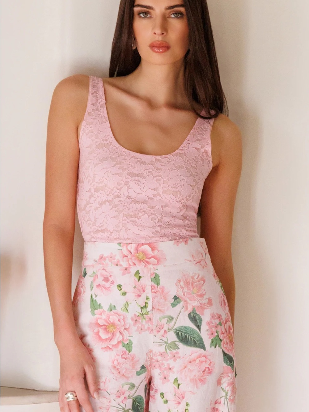Generation Love Juliett Lace Tank Pink